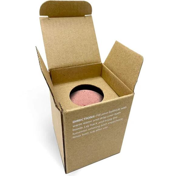 "Rose Garden" Organic Bath Bomb in kraft box - 5 oz - Picture 7 of 7